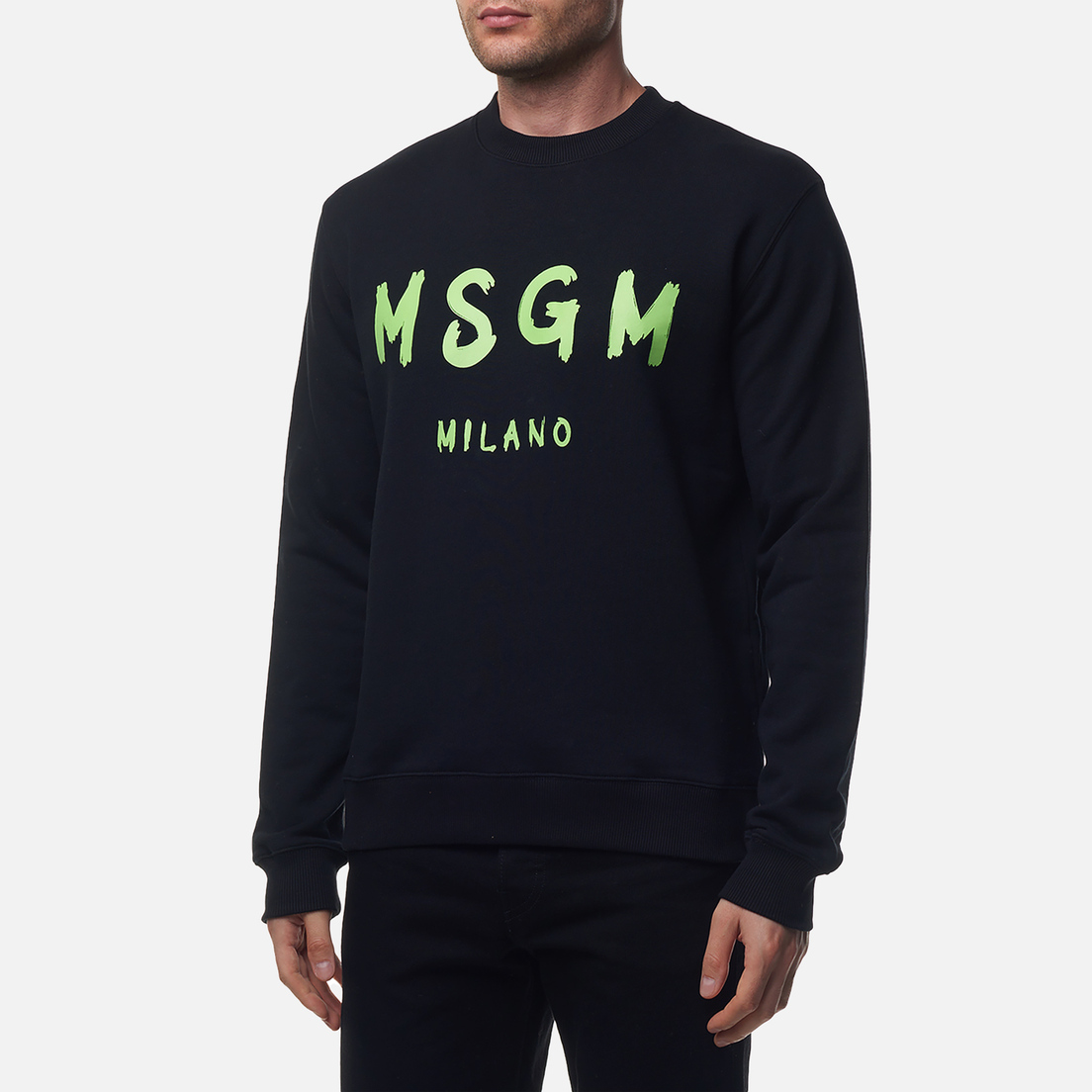 MSGM Мужская толстовка Brush Sroke Logo Print