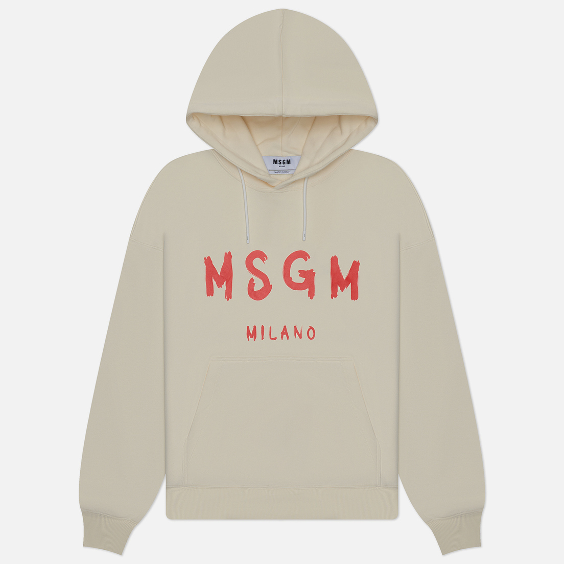 MSGM Мужская толстовка Brush Sroke Logo Print Hoodie