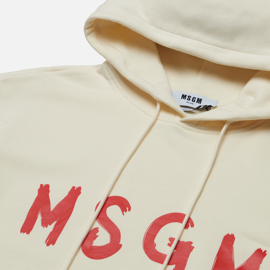 MSGM Мужская толстовка Brush Sroke Logo Print Hoodie