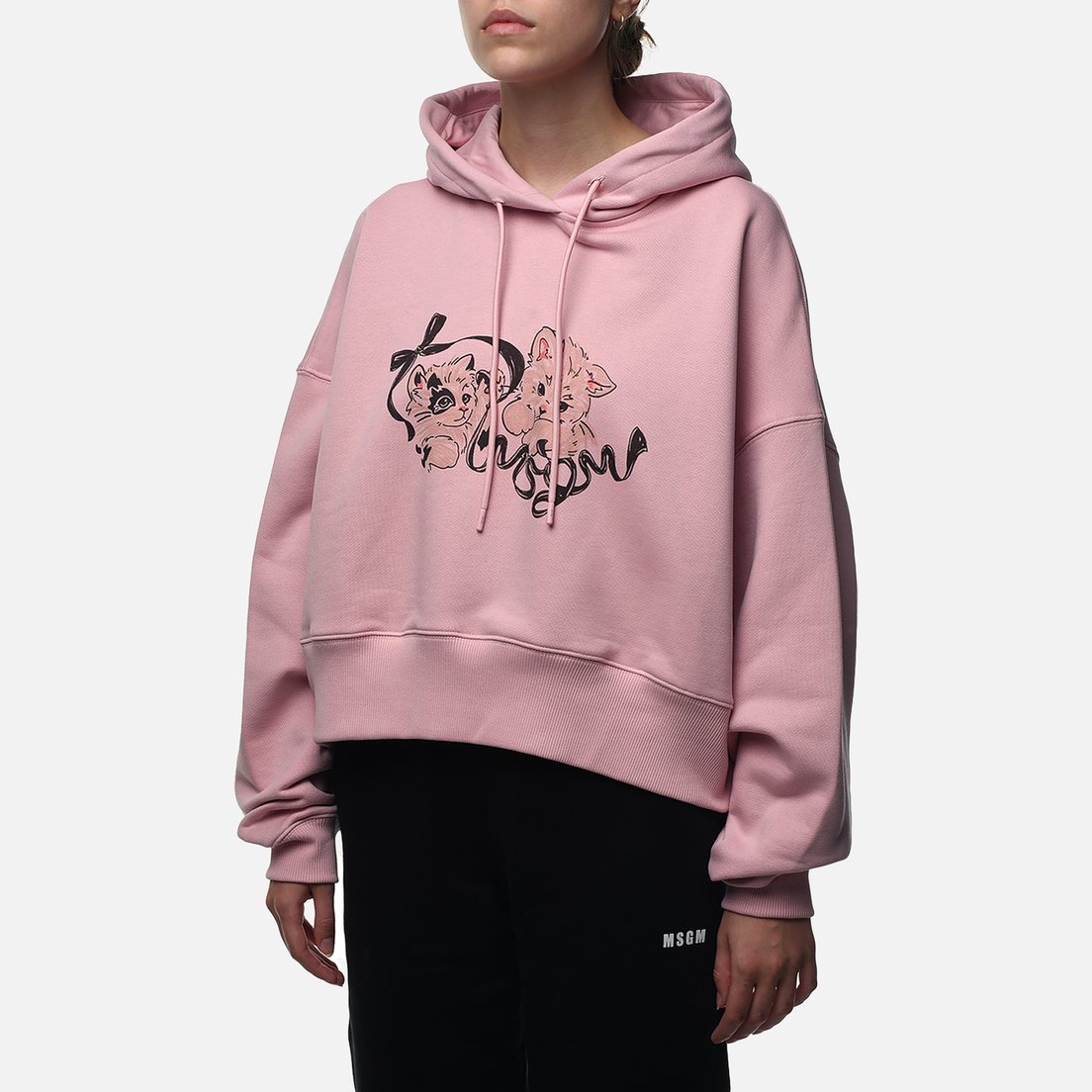 MSGM Женская толстовка Cute Cats Hoodie