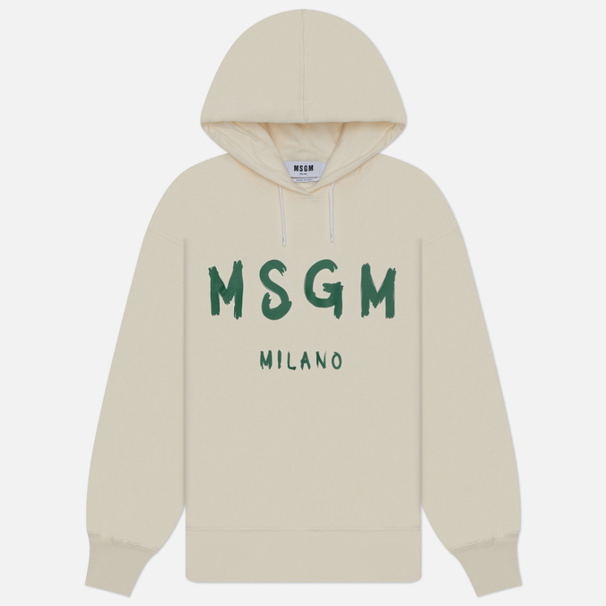 Женская толстовка MSGM MSGM Milano Brush Stroke Hoodie, цвет бежевый