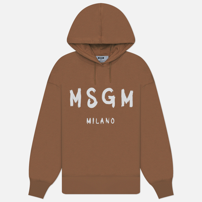 Женская толстовка MSGM MSGM Milano Brush Stroke Hoodie, цвет коричневый