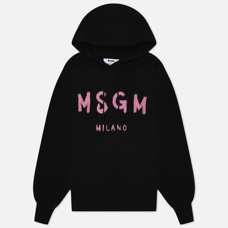 Женская толстовка MSGM MSGM Milano Brush Stroke Hoodie, цвет чёрный, размер S