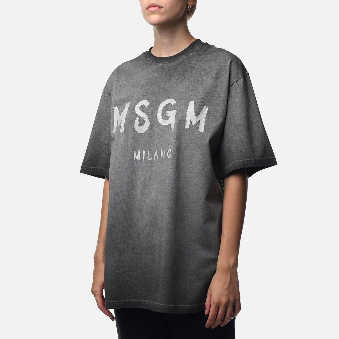 MSGM Женская футболка MSGM Milano Brush Stroke Faded