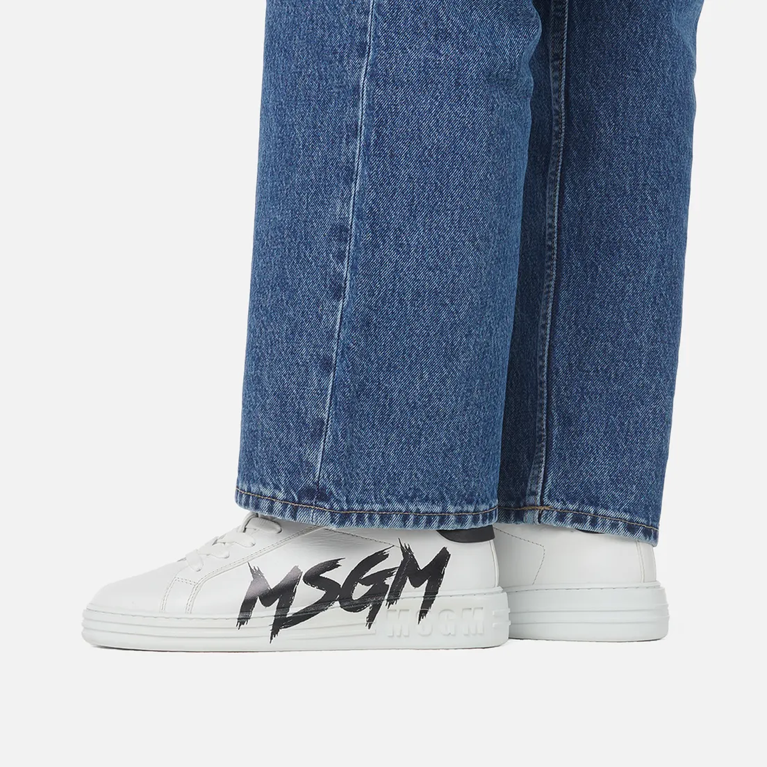 MSGM Женские кроссовки Iconic Brush Stroke Logo