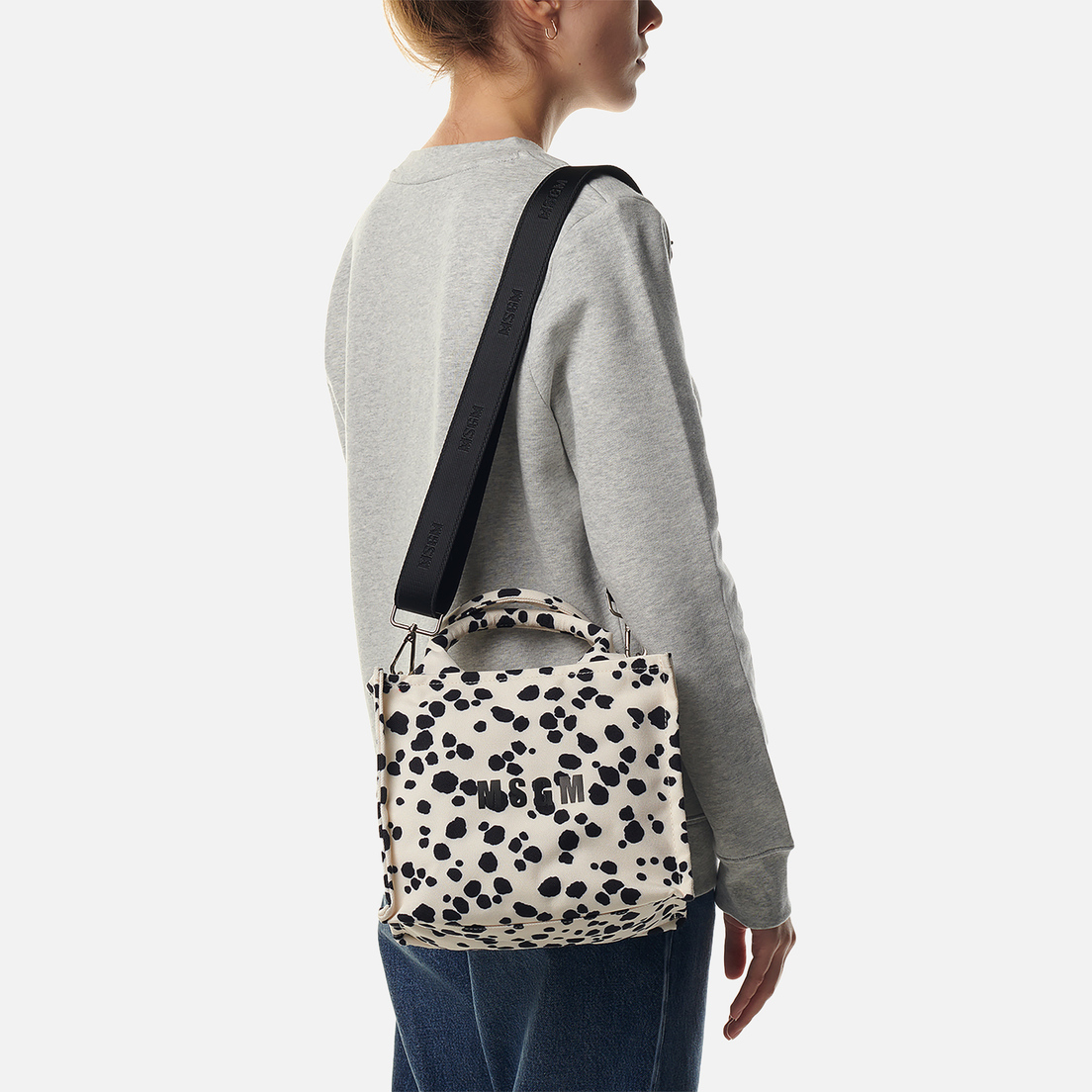 MSGM Сумка Canvas Printed Small Tote