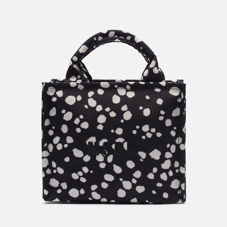 Сумка MSGM Canvas Printed Small Tote, цвет чёрный