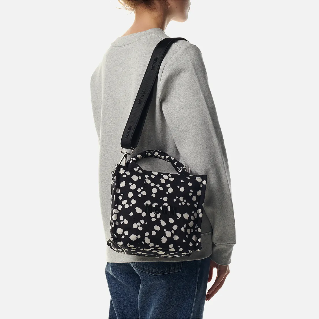 MSGM Сумка Canvas Printed Small Tote
