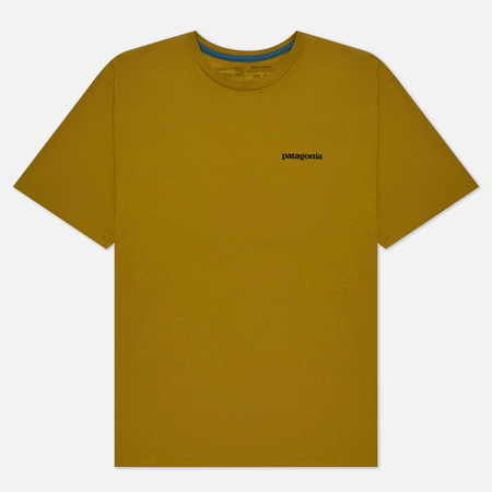 Мужская футболка Patagonia P-6 Mission Regenerative Organic Pilot Cotton, цвет коричневый, размер XL