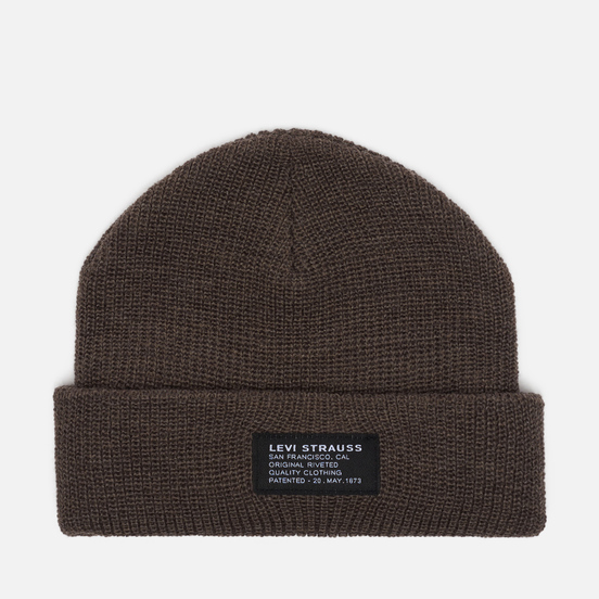 Шапка Levi's Cropped Beanie Regular Grey
