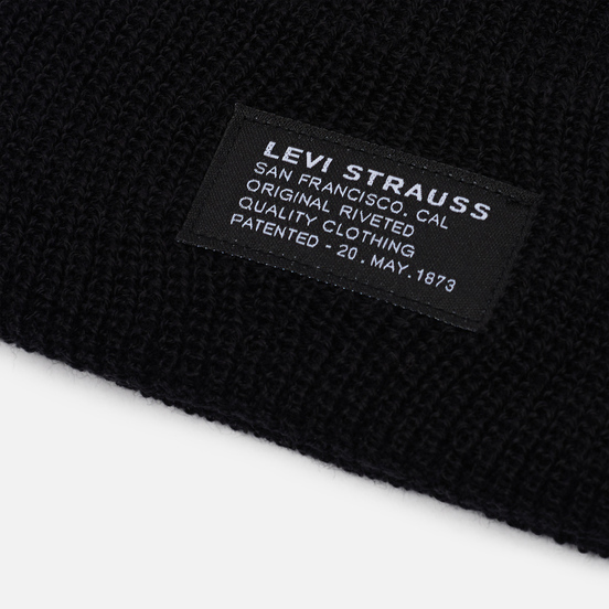 Шапка Levi's Cropped Beanie Regular Black