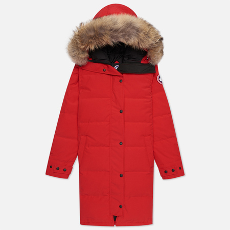 Женская куртка парка Canada Goose Shelburne, цвет красный, размер S