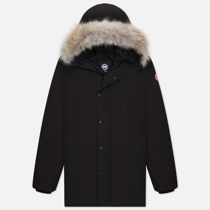 Мужская куртка парка Canada Goose, цвет чёрный, размер S