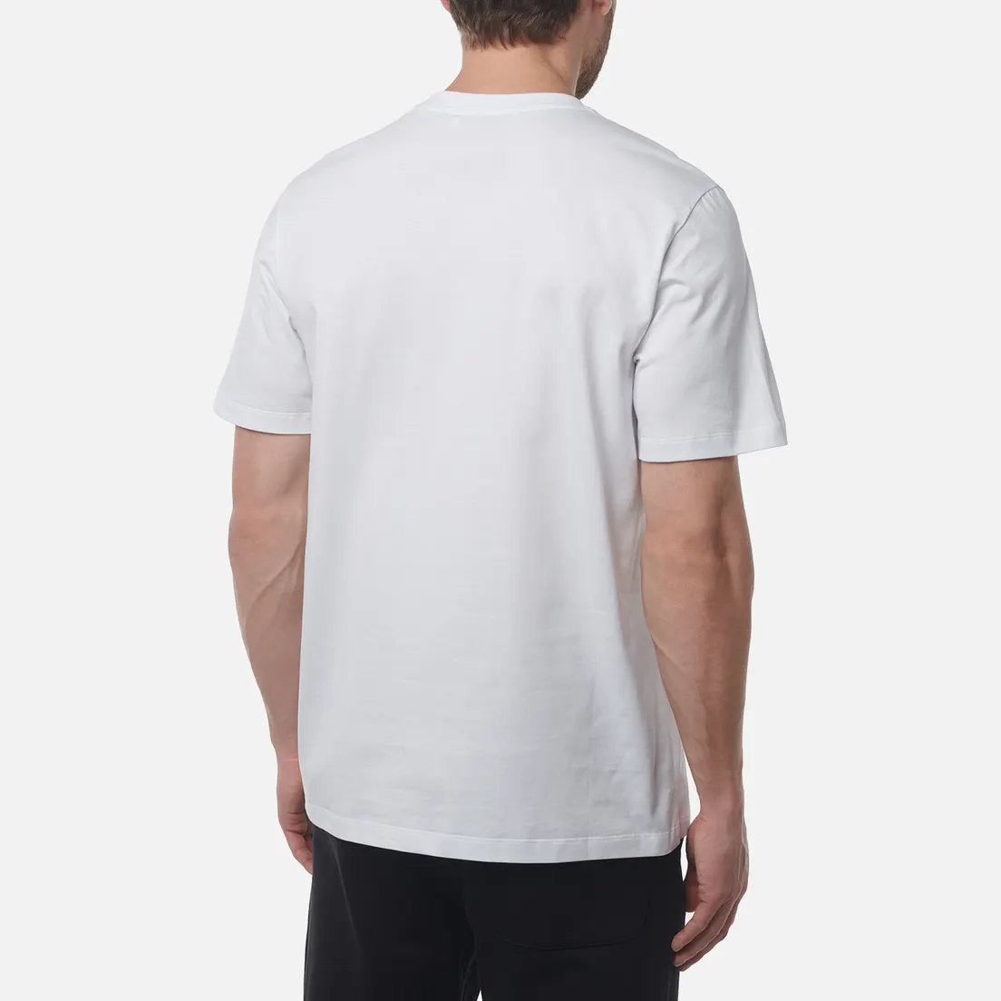 MSGM Мужская футболка Brush Stroke Collar Logo Print