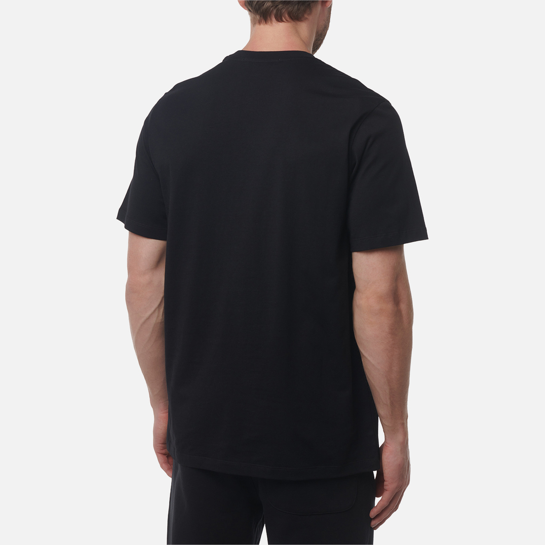 MSGM Мужская футболка Brush Stroke Collar Logo Print