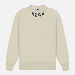 MSGM Мужская толстовка Collar Logo Print Brush Stroke MSGM
