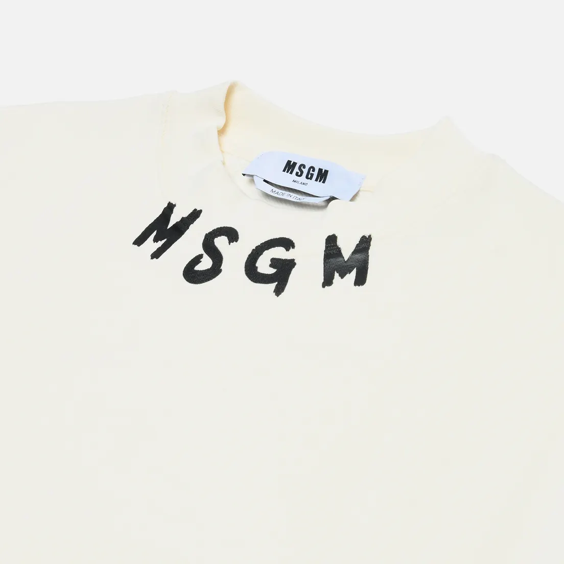 MSGM Мужская толстовка Collar Logo Print Brush Stroke MSGM