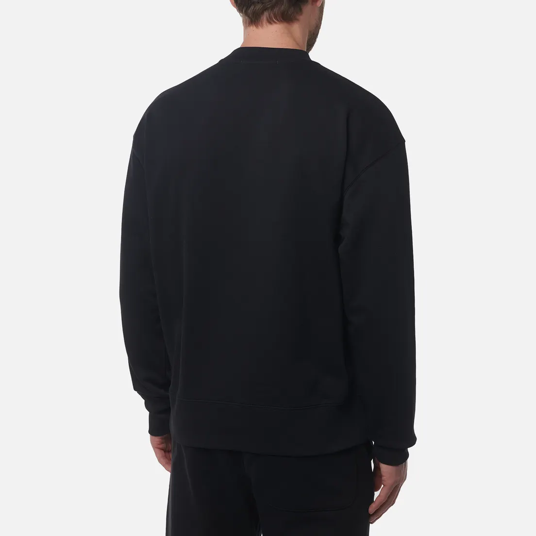 MSGM Мужская толстовка Collar Logo Print Brush Stroke MSGM