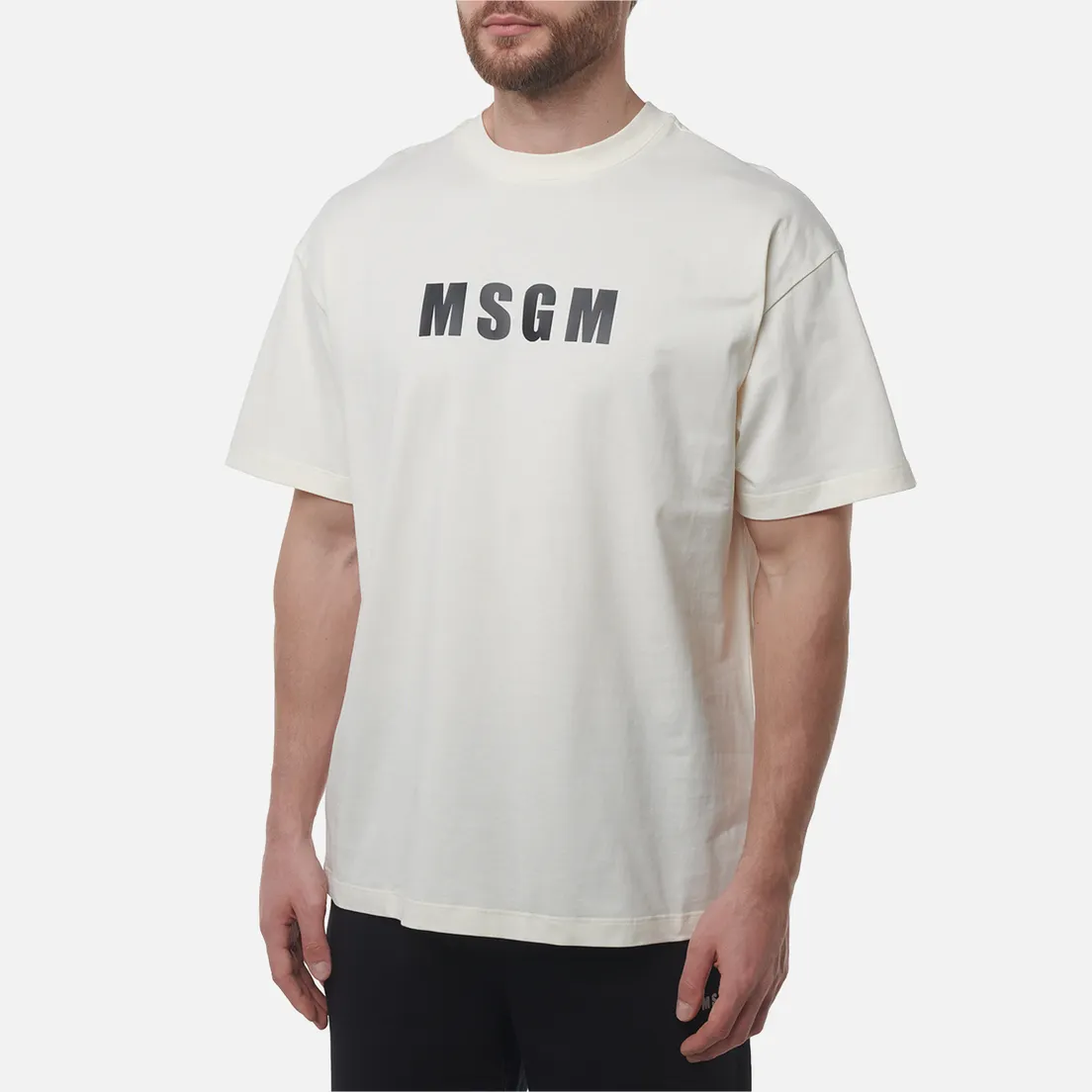 MSGM Мужская футболка MSGM Macrologo Print