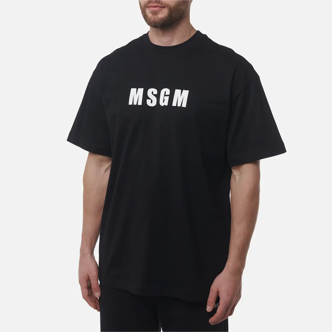 MSGM Мужская футболка MSGM Macrologo Print
