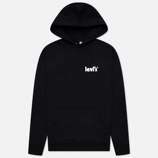 levi's relaxed graphic hoodie black