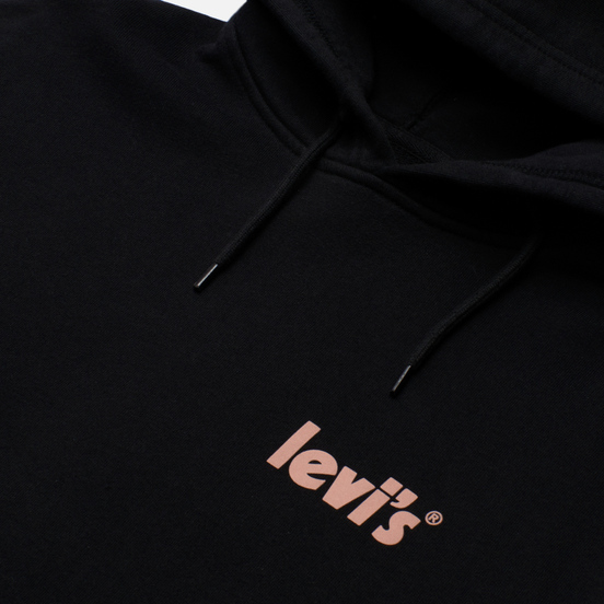 levi's relaxed graphic hoodie black