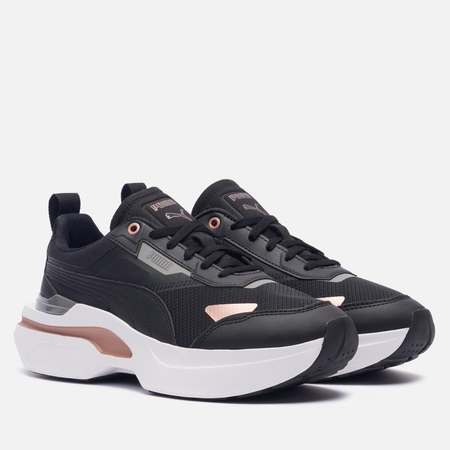 фото Женские кроссовки puma kosmo rider metallic, цвет чёрный, размер 36 eu