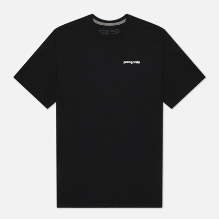 Мужская футболка Patagonia P-6 Logo Responsibili-Tee, цвет чёрный, размер XXL