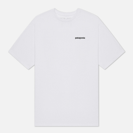 Мужская футболка Patagonia P-6 Logo Responsibili-Tee, цвет белый, размер XS