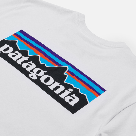 Мужская футболка Patagonia P-6 Logo Responsibili-Tee White