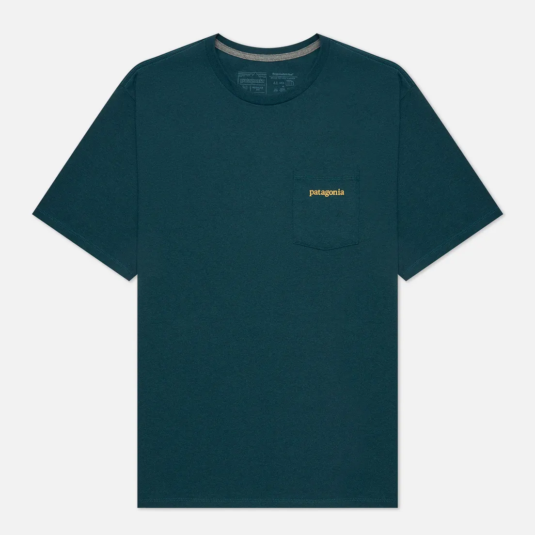 Patagonia Мужская футболка Line Logo Ridge Pocket Responsibili-Tee