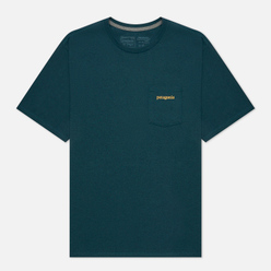 Мужская футболка Patagonia Line Logo Ridge Pocket Responsibili-Tee Dark Borealis Green