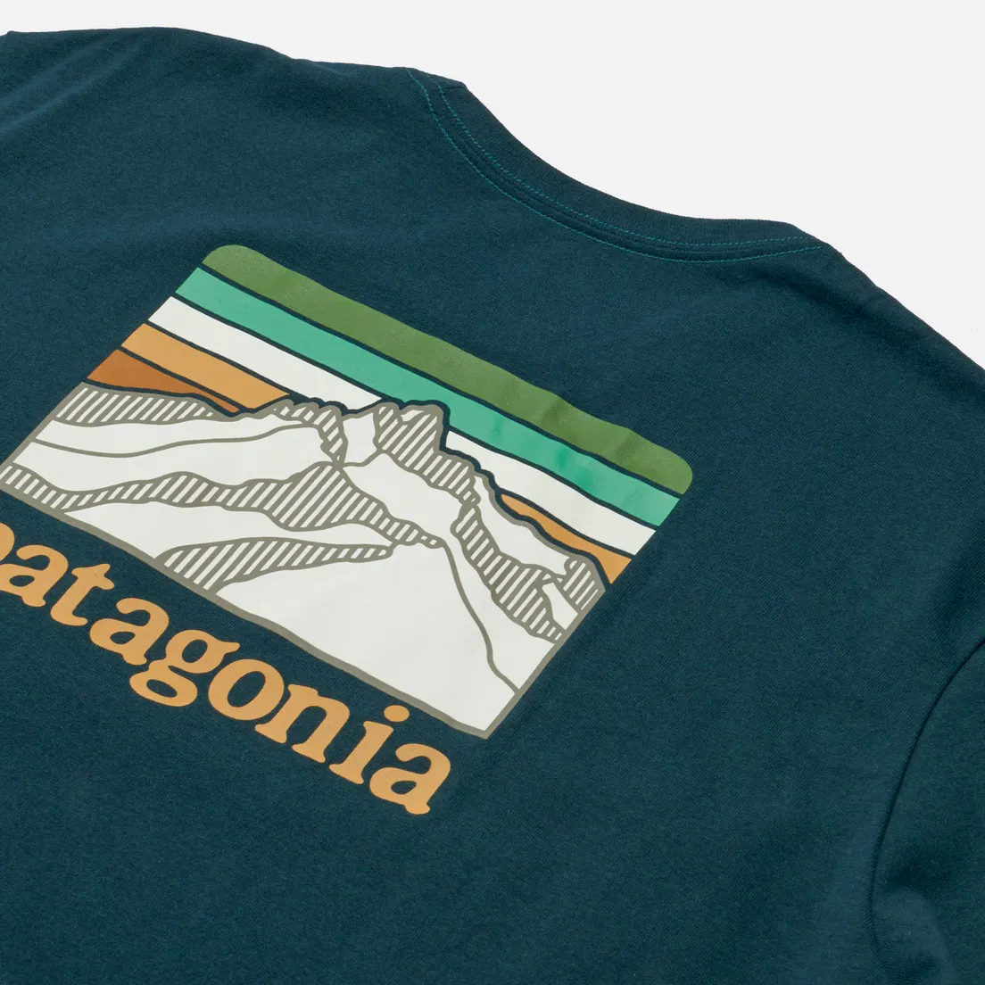 Patagonia Мужская футболка Line Logo Ridge Pocket Responsibili-Tee