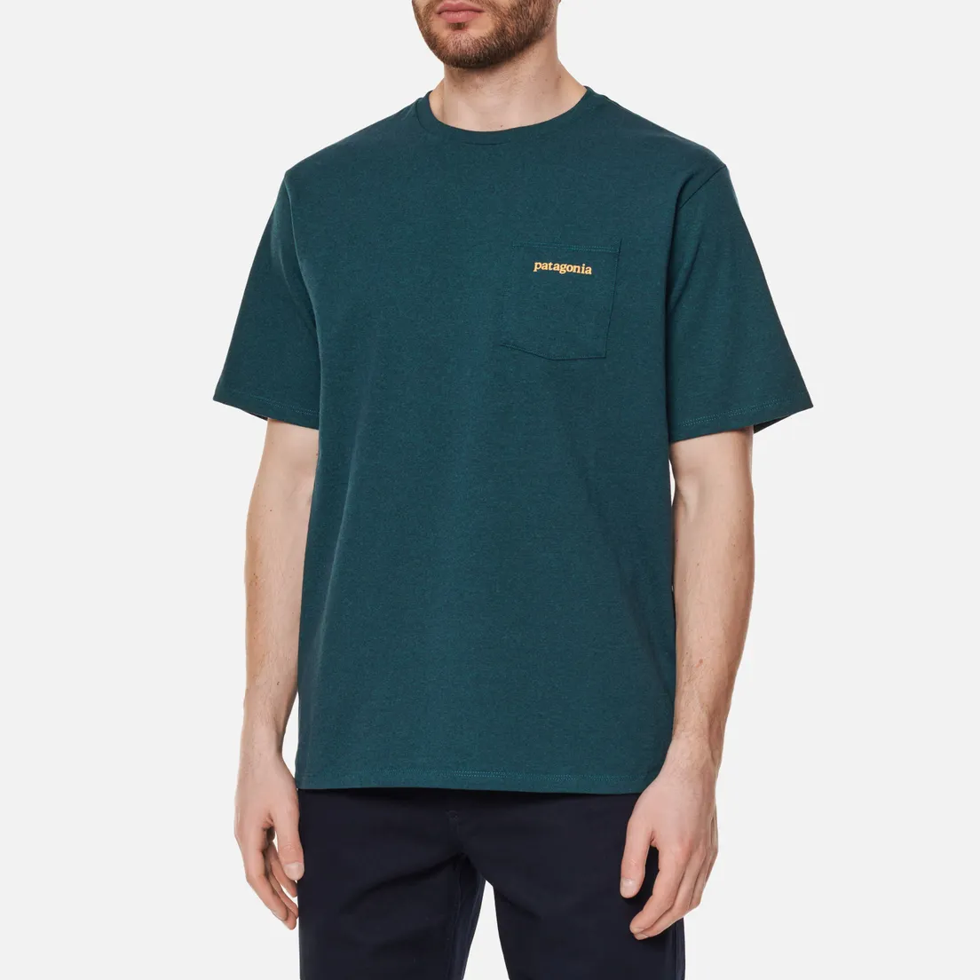 Patagonia Мужская футболка Line Logo Ridge Pocket Responsibili-Tee