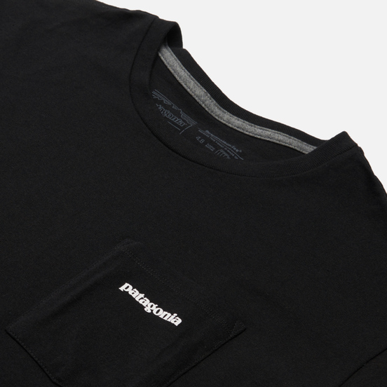 Мужская футболка Patagonia P-6 Logo Pocket Responsibili Black