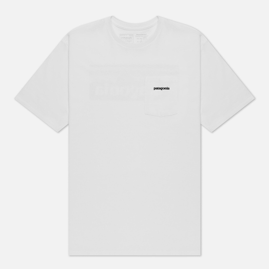 Мужская футболка Patagonia P-6 Logo Pocket Responsibili-Tee White