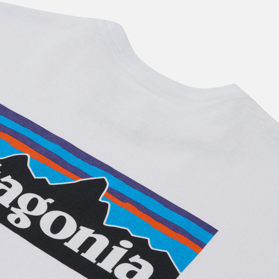 Мужская футболка Patagonia P-6 Logo Pocket Responsibili-Tee White
