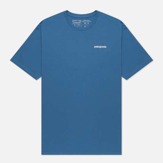 Мужская футболка Patagonia P-6 Logo Organic Pigeon Blue