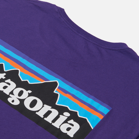 Мужская футболка Patagonia P-6 Logo Organic Purple