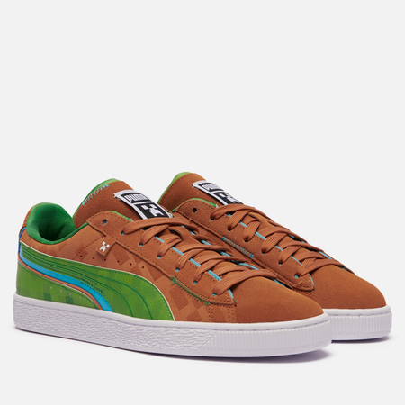 Кроссовки Puma x Minecraft Suede, цвет коричневый, размер 39 EU