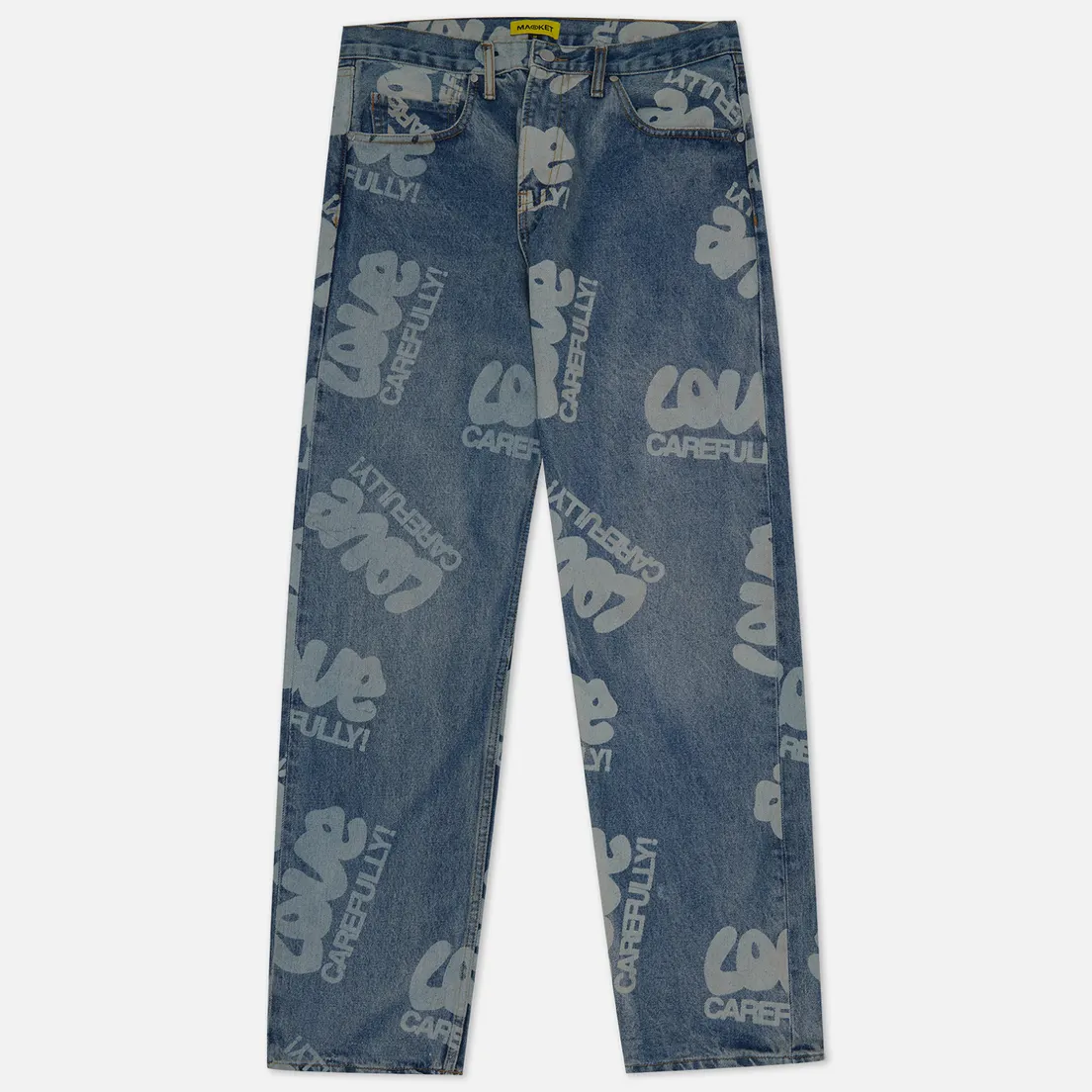 MARKET Мужские джинсы Love Carefully Laser Denim