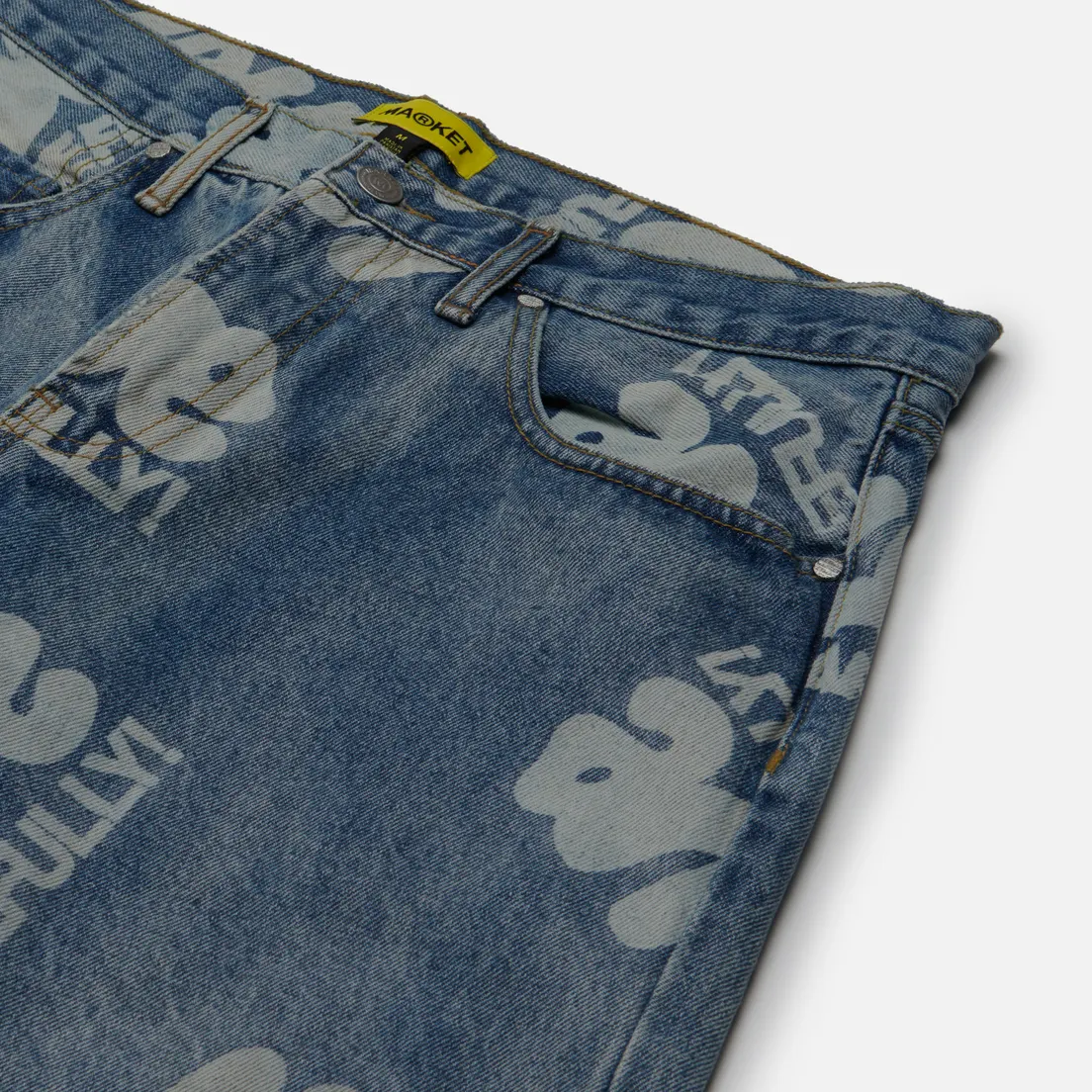 MARKET Мужские джинсы Love Carefully Laser Denim