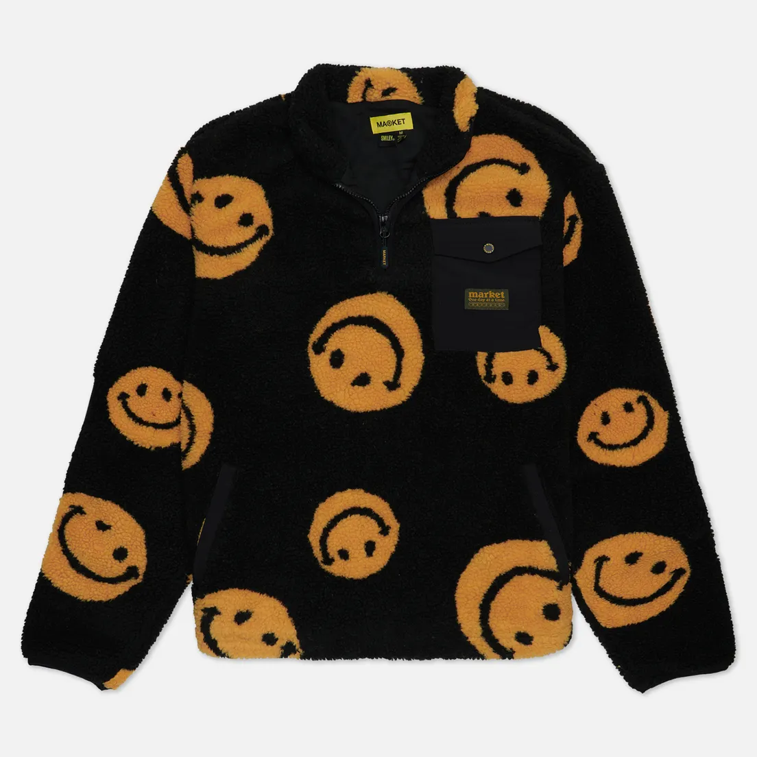 MARKET Мужская флисовая куртка Smiley All Over Print
