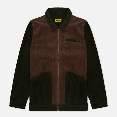 Мужская демисезонная куртка MARKET Color Block Corduroy, цвет коричневый, размер XL