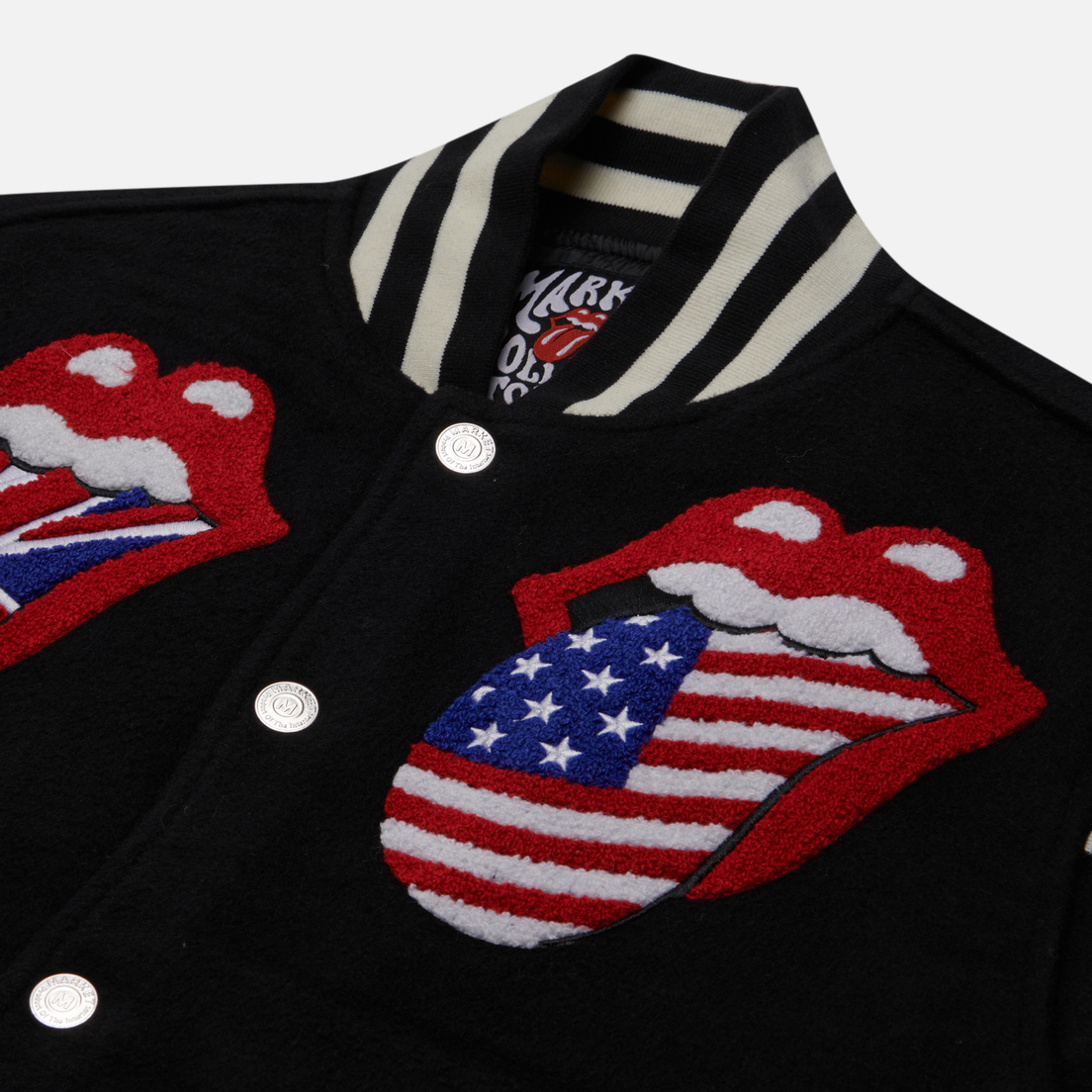 MARKET Мужская куртка бомбер x Rolling Stones World Flag Varsity