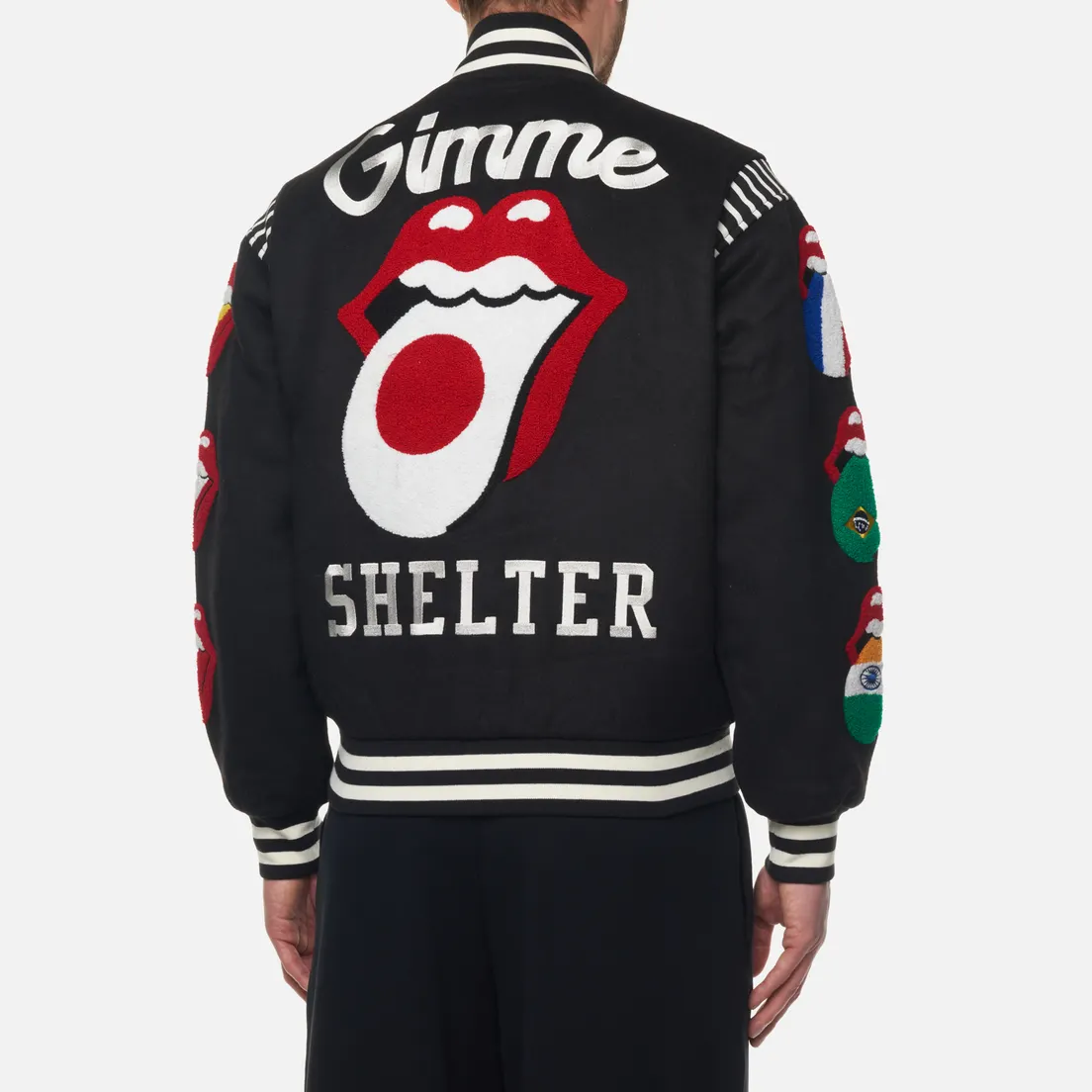MARKET Мужская куртка бомбер x Rolling Stones World Flag Varsity