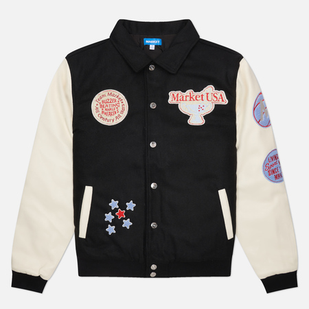   Brandshop Мужская куртка бомбер MARKET 1990 Varsity, цвет чёрный, размер XL