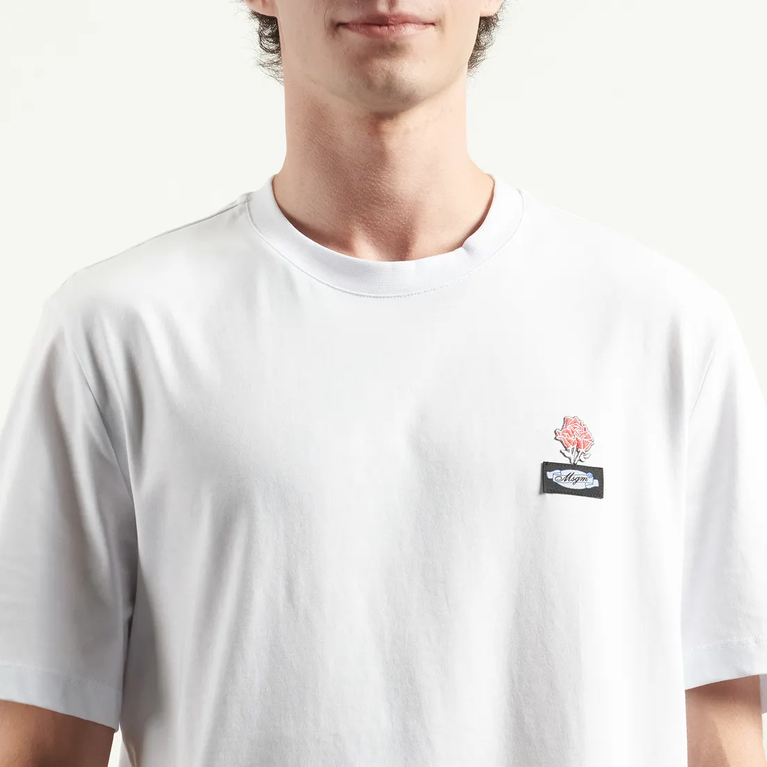 MSGM Мужская футболка Roses Patch