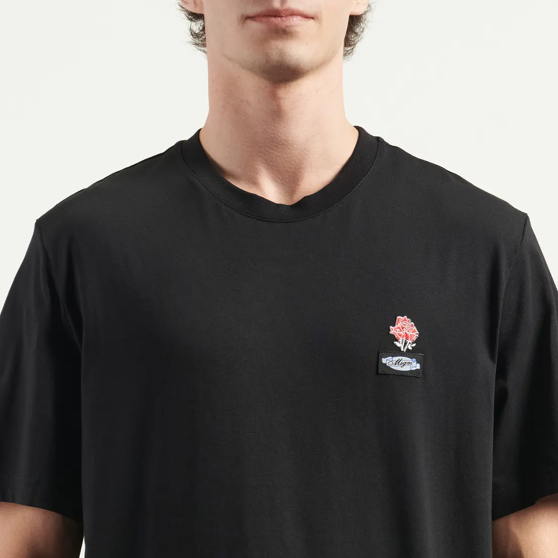 MSGM Мужская футболка Roses Patch