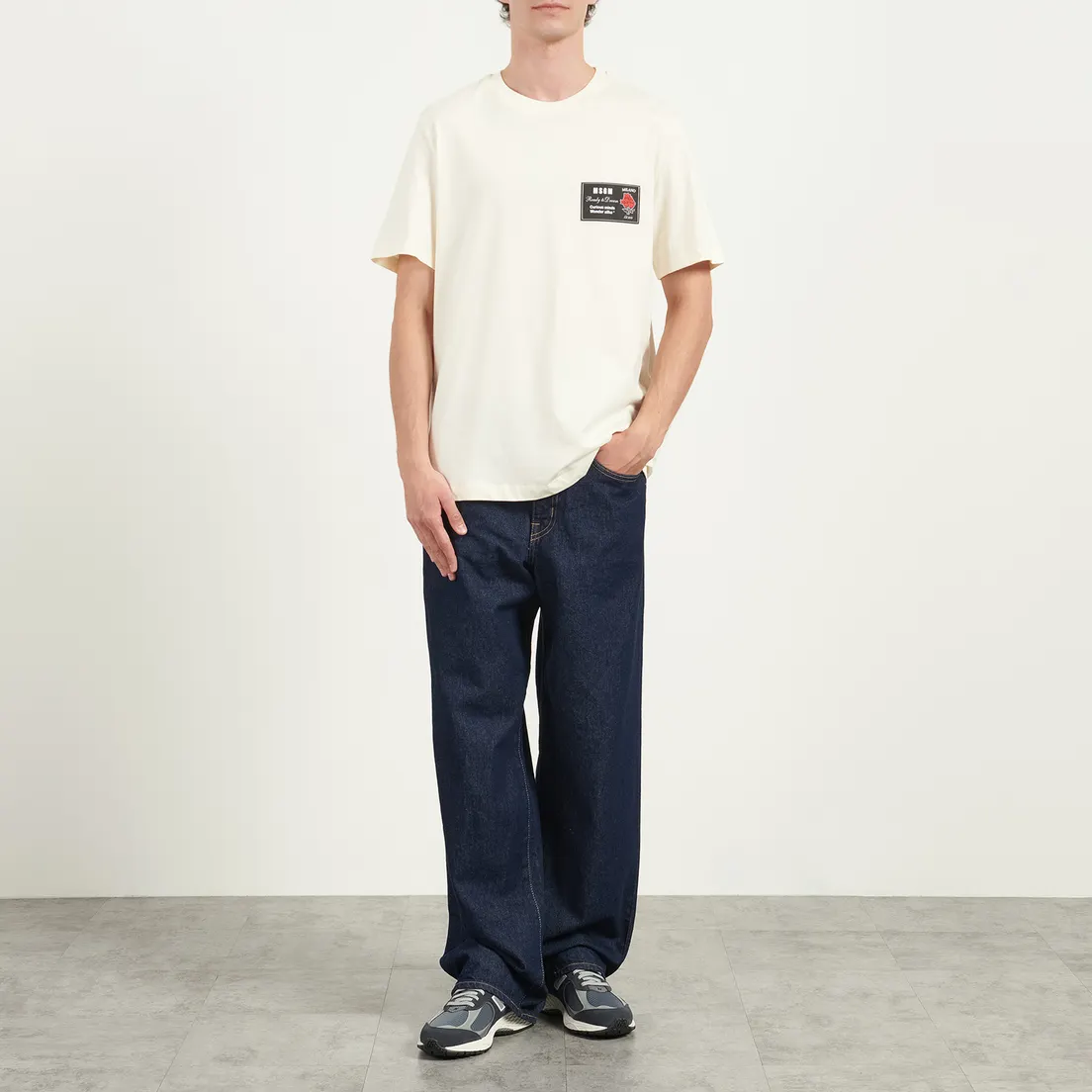 MSGM Мужская футболка MSGM Maxi Jacquard